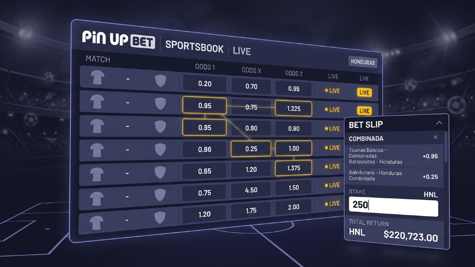 Apuestas deportivas y cuotas en Pin Up Bet Honduras